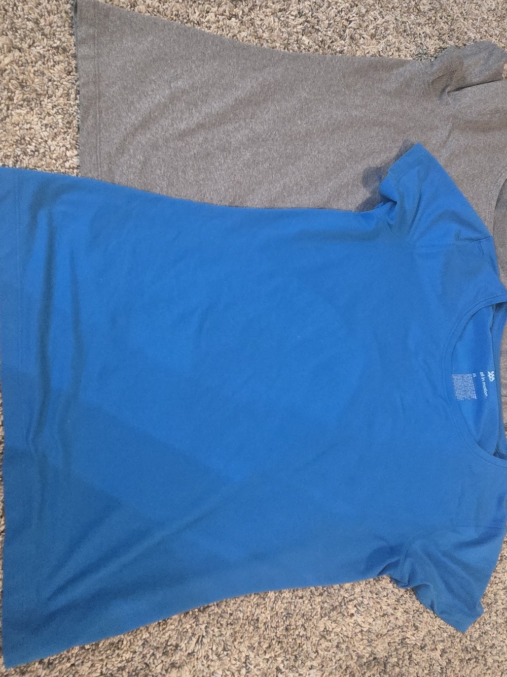 all in motion Bright Blue & Grey Short-Sleeve Crewneck Tees